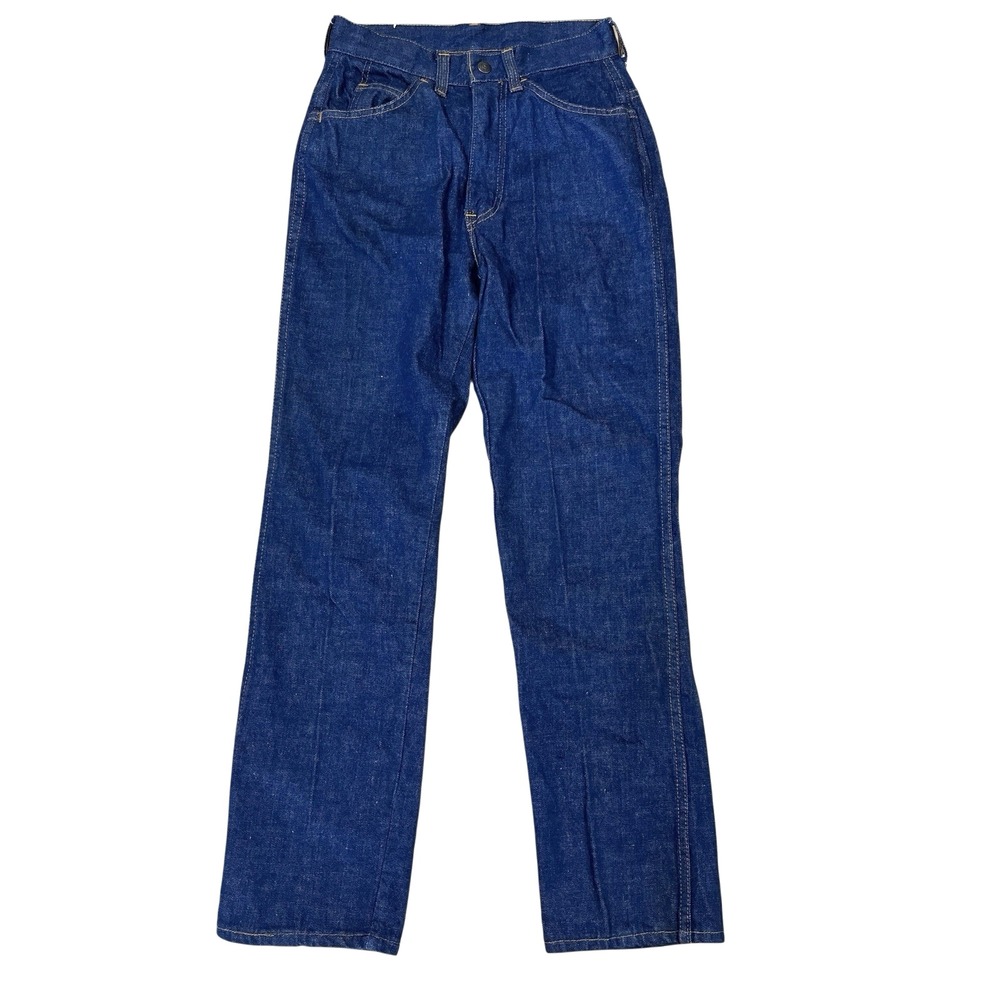 Vintage Levis‎ For Gals  60s 70s Big E Jeans 24x28 Blue Denim High Rise Straight